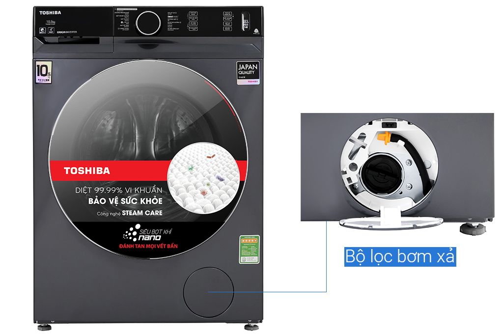 Máy Giặt Toshiba Inverter TW-BK115G4V(MG) 10.5 Kg - Ảnh 8