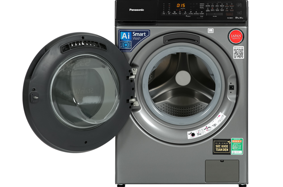 Máy giặt sấy Panasonic Inverter NA-S96FC1LVT (giặt 9kg, sấy 6kg) - Ảnh 2