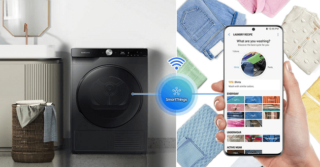 Hướng dẫn cách kết nối điện thoại với máy sấy quần áo Samsung tiện lợi nhất