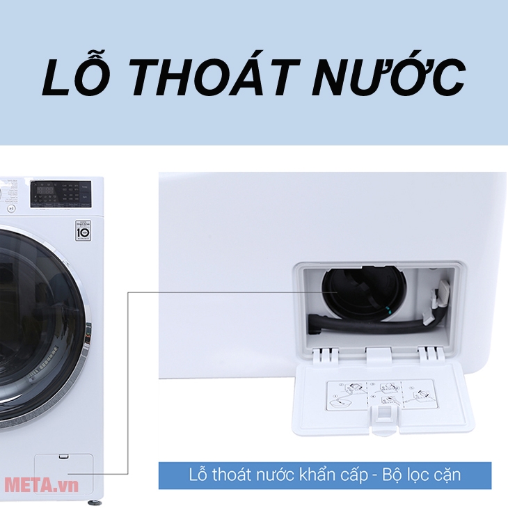 Máy giặt lồng ngang LG inverter FC1485S2W - 8.5 kg