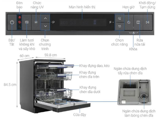 Máy rửa bát độc lập Hafele HDW-F6051S 538.21.370