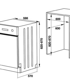 Máy rửa chén bát bán âm Hafele HDW-HI60B 15 bộ (533.23.210)