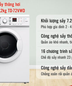 Máy sấy quần áo thông hơi Casper 7,2kg TD-72VWD