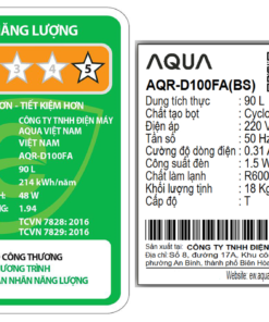 Tủ lạnh Aqua 90 lít AQR-D100FA(BS)