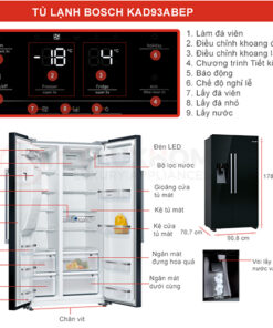 Tủ lạnh side by side Bosch serie 6 KAD93ABEP 562 lít