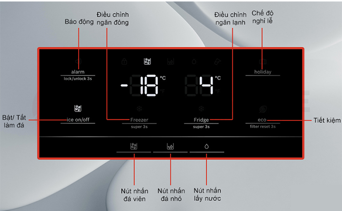 Tủ lạnh side by side Bosch serie 6 KAD93ABEP 562 lít