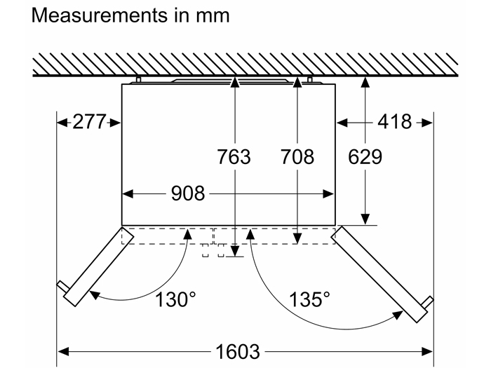 Tủ lạnh side by side Bosch serie 6 KAD93ABEP 562 lít