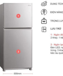 Tủ lạnh Mitsubishi Electric inverter 344 lít MR-FX43EN-GSL-V