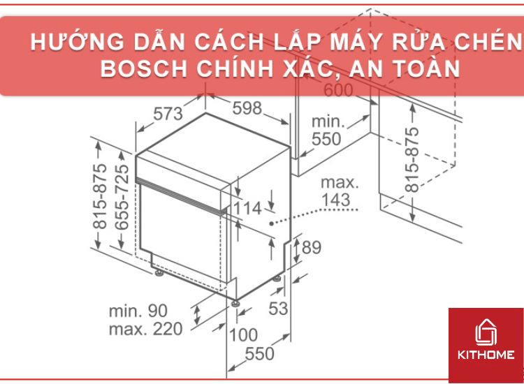 HƯỚNG DẪN CÁCH LẮP MÁY RỬA CHÉN BOSCH CHÍNH XÁC, AN TOÀN