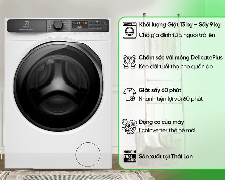 Với giá 20.500.000đ Máy Giặt Sấy Electrolux EWW1343R7WC mang đến cho người dùng những gì