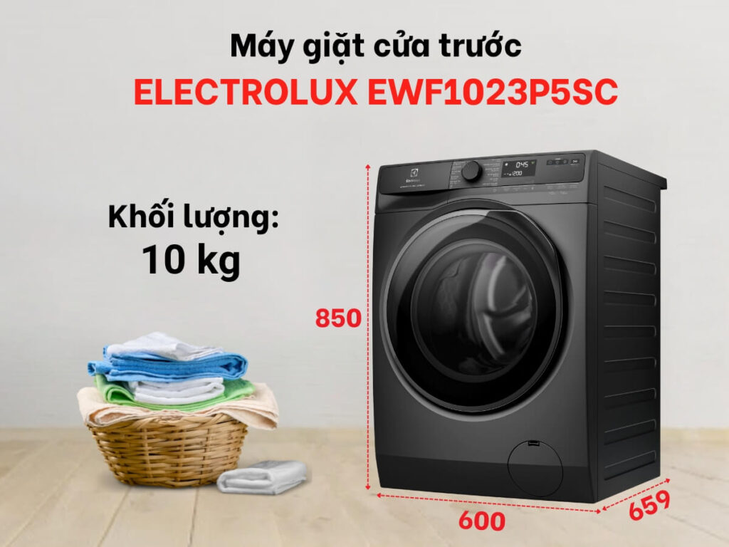 Máy Giặt Electrolux Inverter 10Kg EWF1023P5SC Sự lựa chọn bền bỉ và tiết kiệm điện