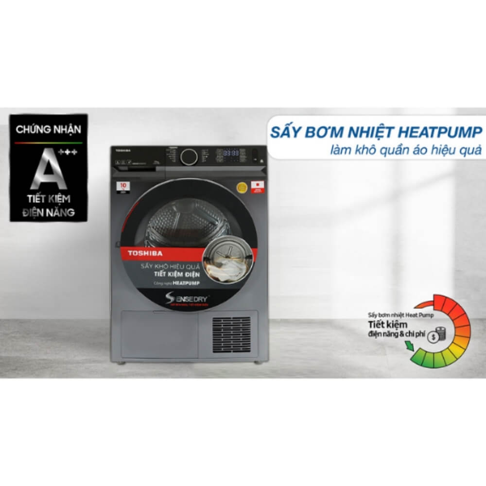 Những công nghệ hiện đại của máy sấy quần áo Toshiba 10kg TD-BK110GHV(MK)