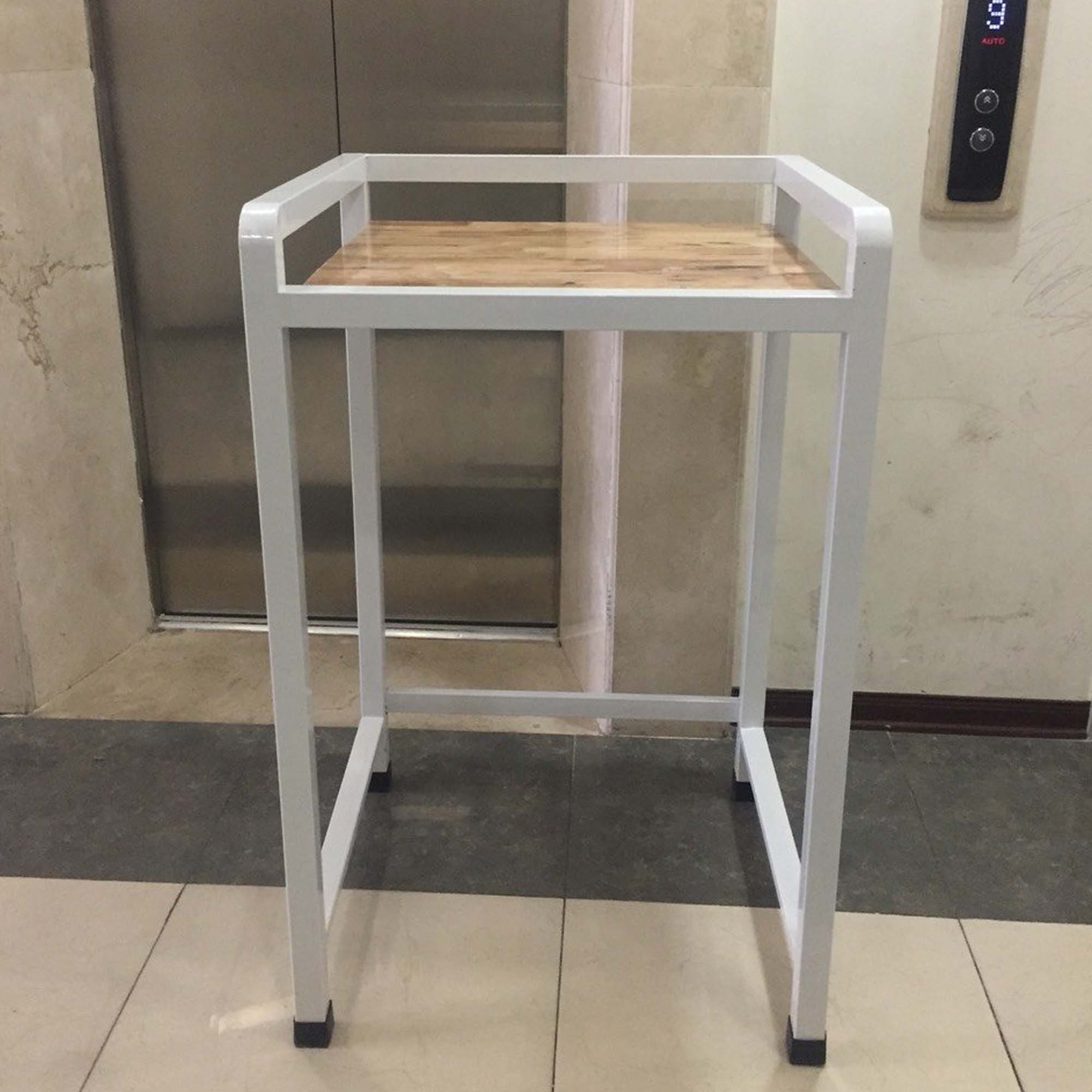 KỆ ĐỂ MÁY GIẶT MÁY SẤY MẪU SẮT SƠN TRẮNG ĐEN TĨNH ĐIỆN