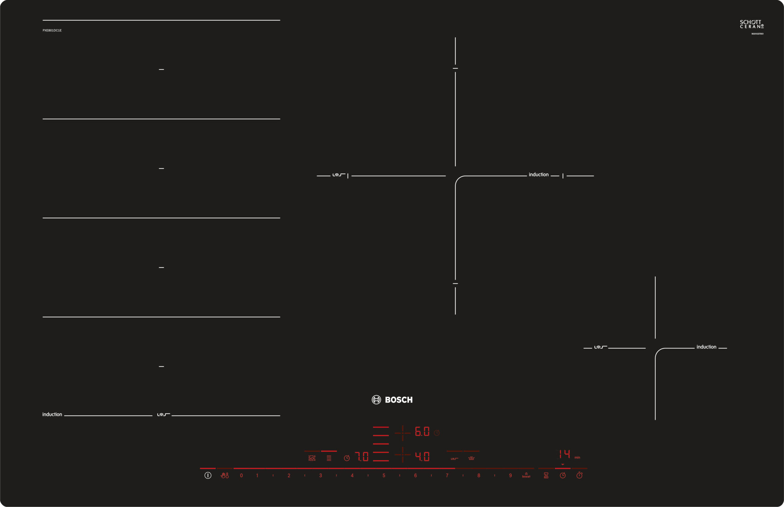 Bếp từ Bosch PXE801DC1E