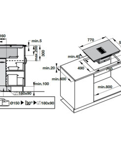 Bếp từ kết hợp hút mùi Häfele IHH77A 539.66.822