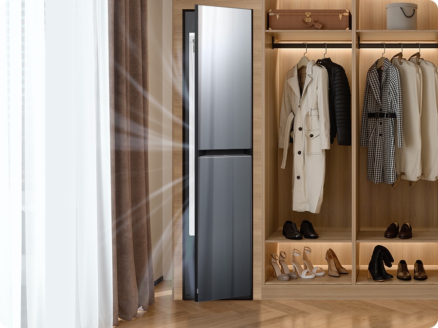 Giới Thiệu Về Các Đặc Điểm Nổi Bật Của Tủ Chăm Sóc Quần Áo Samsung DF18CB8600ERSV 3 Móc Model 2025