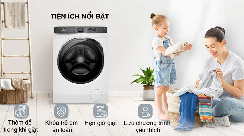 Electrolux EWF1023P5WC: Lựa chọn hoàn hảo cho gia đình 4–6 người yêu công nghệ & thẩm mỹ