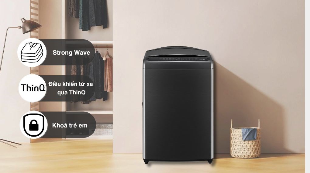 Máy Giặt LG 19Kg TV2519SV7J – Giải Pháp Giặt Giũ Mạnh Mẽ Cho Gia Đình Nhiều Người