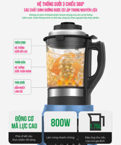 Máy xay nấu và làm sữa hạt đa năng Roler RB-4157A (Kèm vỉ hấp và lưới lọc)