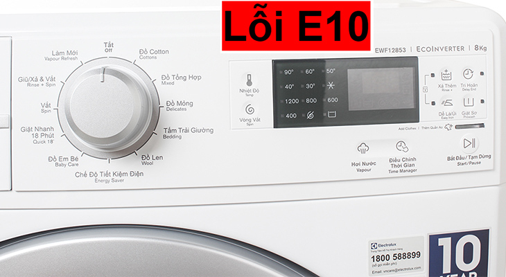 Lỗi E10 Máy Giặt Electrolux Là Gì? Nguyên Nhân, Cách Khắc Phục Và Lưu Ý Khi Sử Dụng