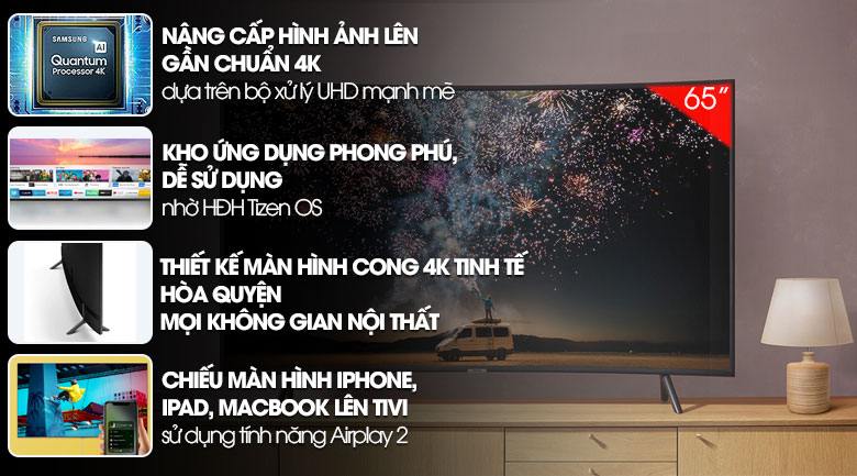 Đánh giá Smart tivi Samsung 75 inch 4K UA75DU7700KXXV về thiết kế và tính năng