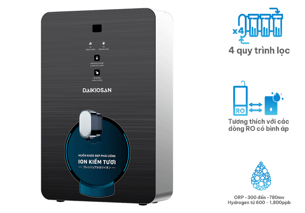 Máy Lọc Nước Daikiosan DN070 – Biến Đổi Nước RO Thành Nước Ion Kiềm Tươi