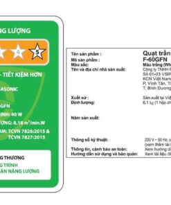 Quạt trần 5 cánh Panasonic F-60GFN (động cơ DC, màu trắng, đèn LED, remote)