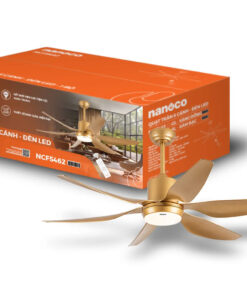 Quạt trần 6 cánh Nanoco NCF5462-GL đèn Led