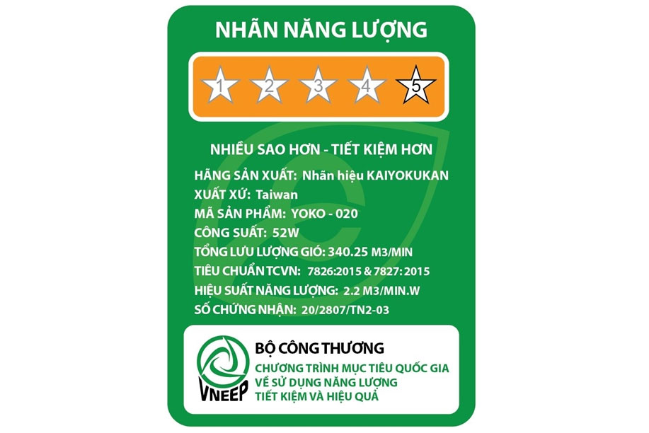 Quạt trần Kaiyokukan YOKO 020