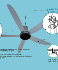 Quạt trần KDK T60DW (5 cánh - 9 tốc độ - có điều khiển)
