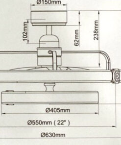 Quạt trần Magari BFC22KING