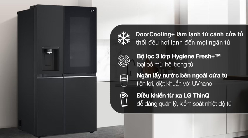 Tủ Lạnh LG Inverter 635 Lít GR-X257BL – Đỉnh Cao Thiết Kế, Tối Ưu Không Gian Lưu Trữ