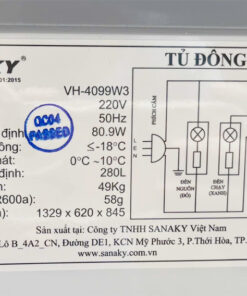 Tủ đông 2 ngăn 2 cánh inverter Sanaky VH-4099W3 280 lít