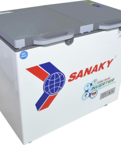 Tủ đông 2 ngăn đông và mát inverter Sanaky VH-2899W4K (220 lít, nắp kính xám)
