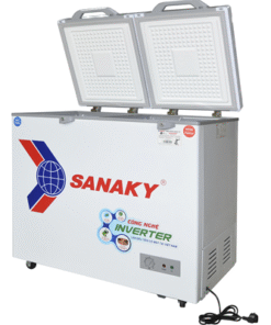 Tủ đông 2 ngăn đông và mát inverter Sanaky VH-4099W4K (280 lít, nắp kính xám)