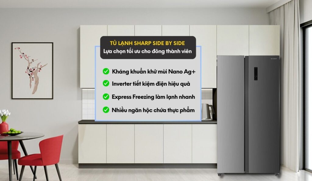 5 Ưu Điểm Của Tủ Lạnh Sharp SJ-SBX530V-SL Khiến Gia Đình Việt Tin Dùng