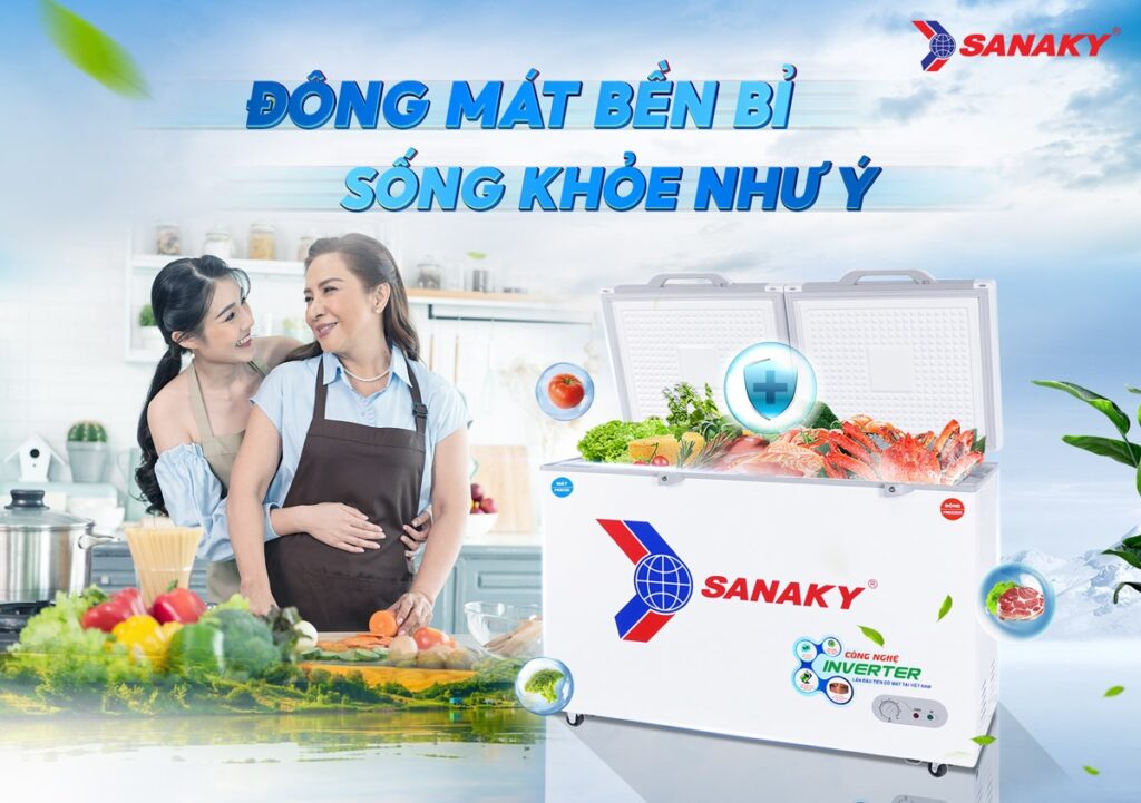 Dùng Cả Năm Không Lo Hỏng Đồ Ăn – Sanaky Inverter 2 Ngăn VH-4099W3 Đáng Mua
