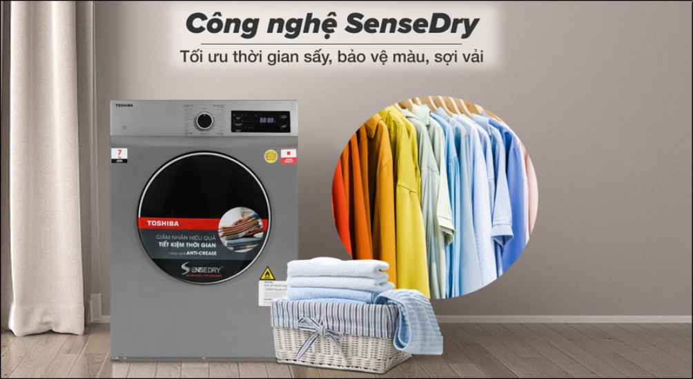 🌟 Công Nghệ SenseDry Trên Máy Sấy Toshiba Là Gì? Giải Pháp Giữ Quần Áo Bền Màu, Khô Nhanh, Tiết Kiệm Điện. Cập Nhật 2025