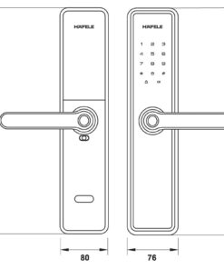 Khóa điện tử Hafele DL7600 (912.20.231) - Màu đồng
