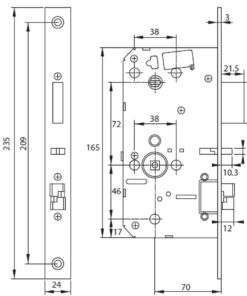 Khóa điện tử Hafele PP8100 BLE 912.20.286 màu đen