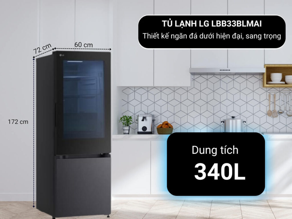 Tủ lạnh LG LBB33BLMAI