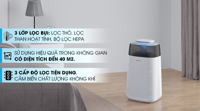 Máy lọc không khí Samsung AX40R3030WM/SV: Đối tác đáng tin cậy cho người dùng